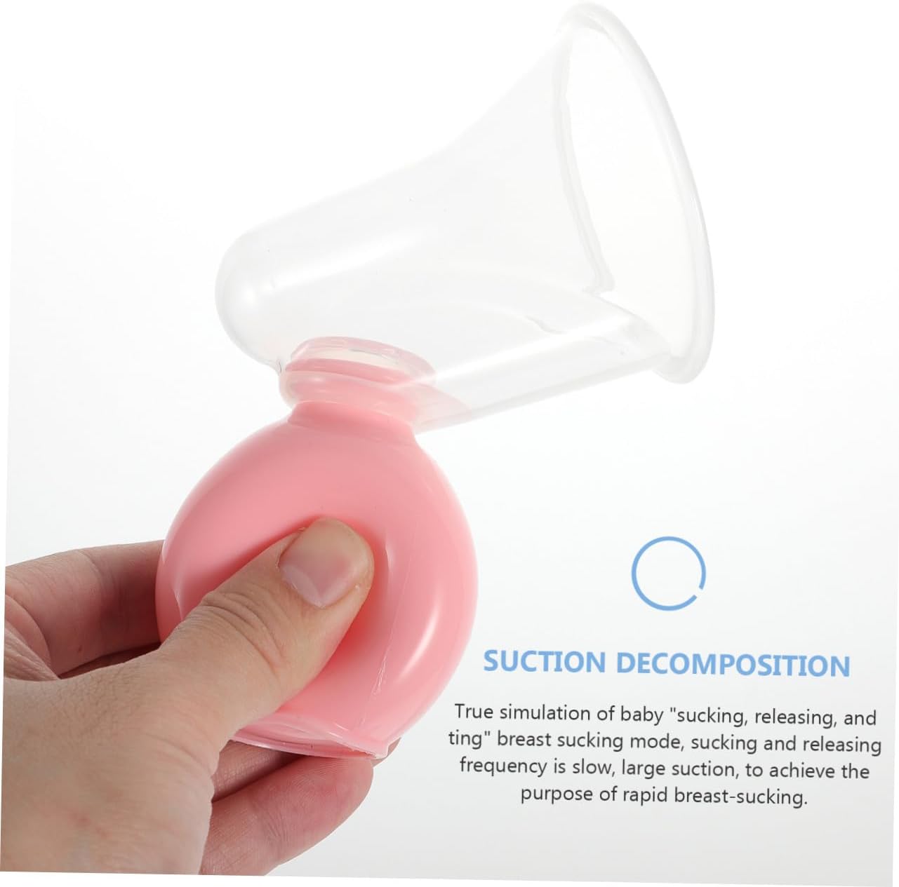 Portable Manual Breast Pump for New Mothers, Breastmilk Suction Tool with 2pcs Hand Pumps (Pink Blue), Lightweight Breastfeeding Accessory for Milk Expression and Collection