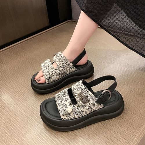 Women's Adjustable Hook And Loop Open Toe Platform3