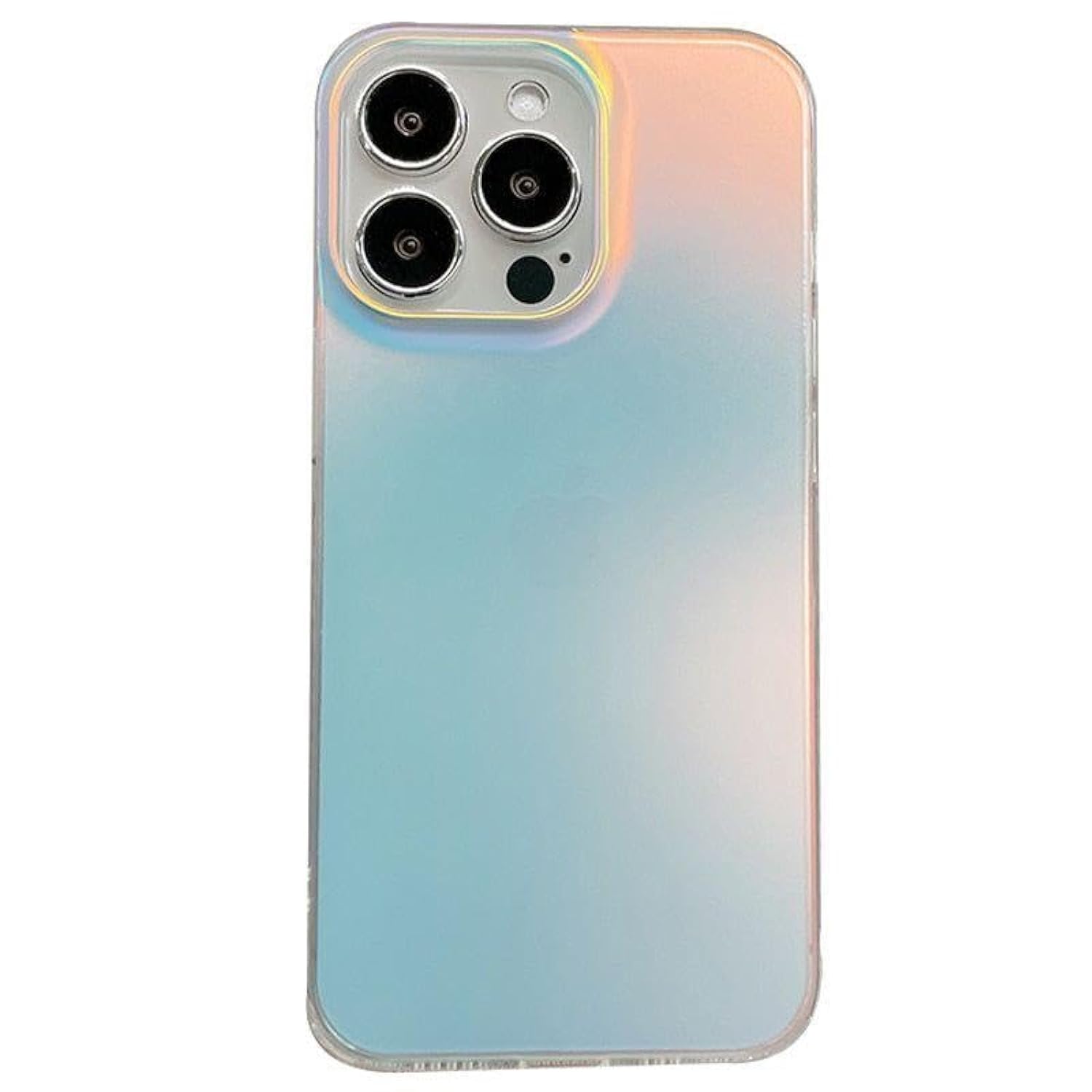 iPhone 14 Pro Max fashionable and luxurious Aurora Gradient Laser Rainbow Iridescent Transparent Cellphone Case For iPhone.