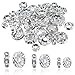 TOAOB 400pcs Silver Plated Crystal Rondelle Spacer Beads 4mm 6mm 8mm 10mm for Jewelry Making