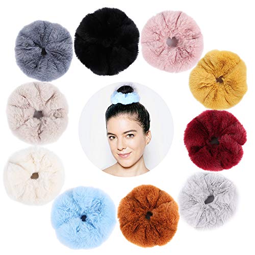 10 PCS Elastic Hair Ties,No Crease - Colorful Trace less Hair Scrunchies For Women Ladies And Girls Hair Accessories (colorful2)
