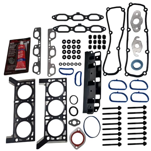 Image of Partsflow Head Gasket Set With Bolts Compatible With 2007-2011 Jeep Wrangler 3.8L V6 OHV 12v