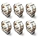 23-25mm T-Bolt Clamp 304 Stainless Steel Pipe Clamp Heavy Duty Hose Clamp (Pack of 6)