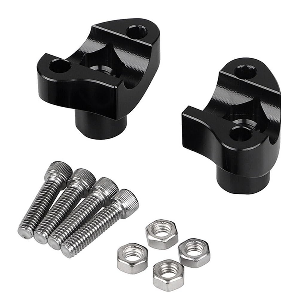 Guidon noir 1 po surélevé par adaptateur élévateur pour Sportster et Dyna