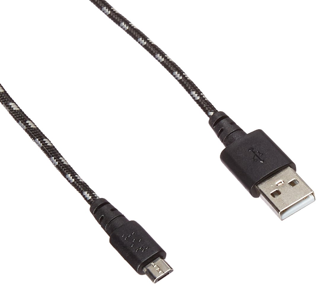 Micro USB Braided-Cable Battery Charger, Assorted Colors, 6-Ft.