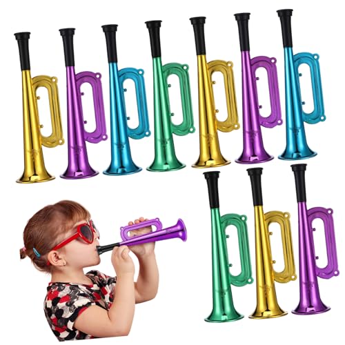 WOONEKY 10piezas Altavoz Colorido Para Trompeta De Juguete De Plástico Para Animar Fiestas Estadio Accesorios Para Eventos Deportivos y Celebraciones