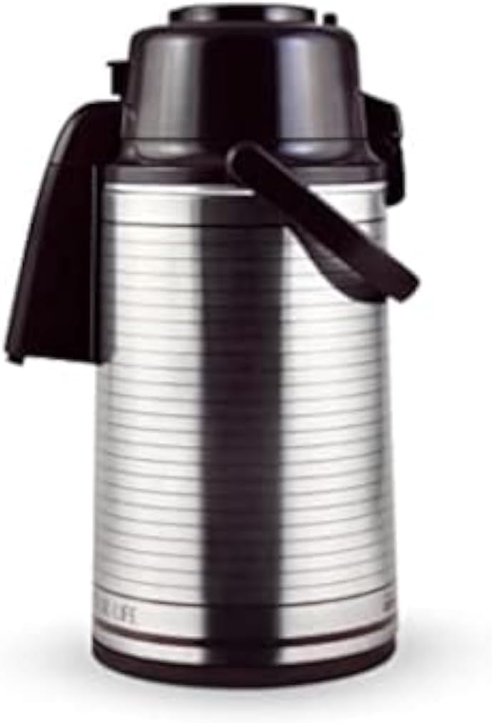 Airpot Glass Vacuum Flask, Multicolor, Silver 3.0Ltr RF10725