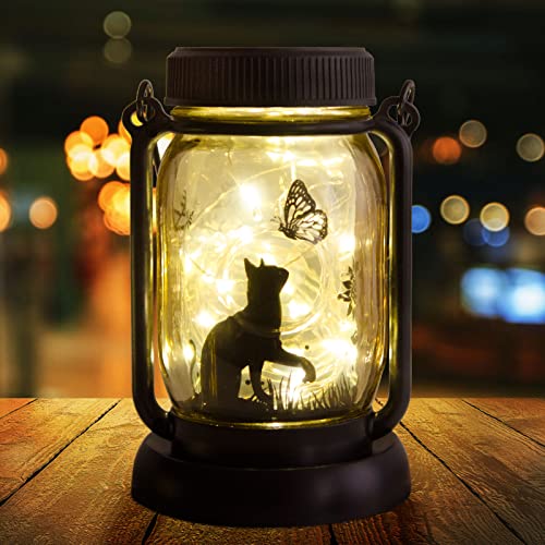 cat Lovers Cat Gifts Solar Garden Light Women Gift Hanging Lights Women Birthday Gifts,Garden Decor Waterproof Outdoor Gifts for Cat Lovers,Cat Light Birthday Gift for Women Gift Camping Light by Sevva - Used condition - US$10.50