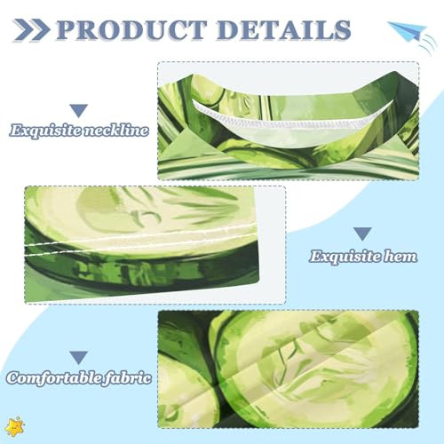 Boys Swing Shirts Cucumber Green Fruit Pattern Rashguard Short Sleeve Kids T-Shirts Sun UPF 50+3