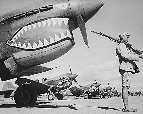 WW2 Flying Tigers P-40 Chinese Guard 11x14 Photograph Photo Print