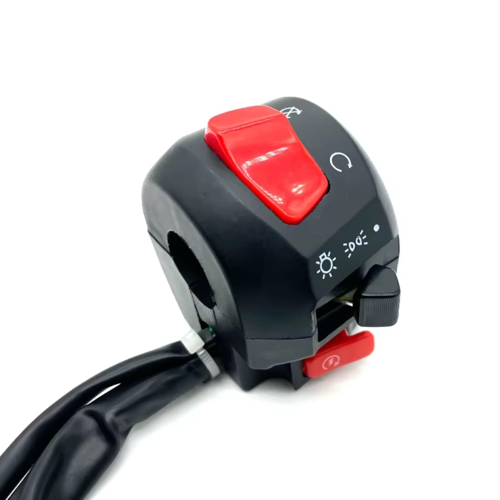 Controllo Manubrio Interruttore Moto Da 22mm Per Pulsante Clacson Universale Indicatore Di Direzione Lampada Elettrica Avvio Spegnimento Fiamma Manubrio Kill Interruttore(1 pair)