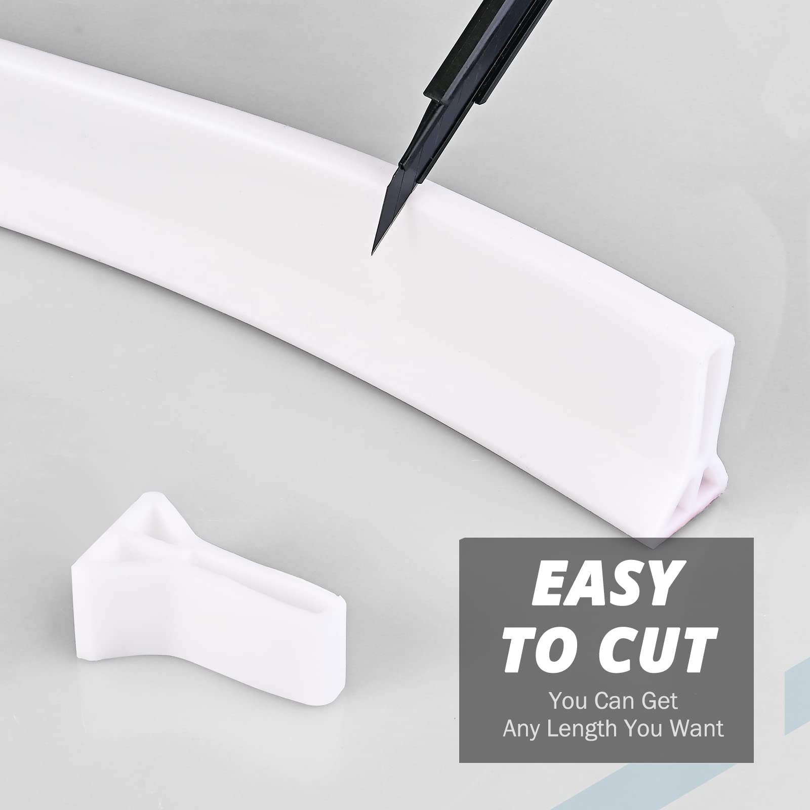 AGSYFFD Soglia Doccia,barriera D'acqua Doccia, Guarnizione In Silicone, Barriera D'acqua Pieghevole, Soglia Di Separazione A Secco E Umido Autoadesiva Impermeabile