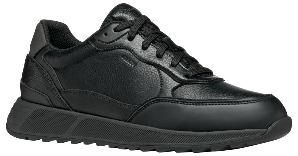 Geox Men's U Molveno Trainers, Black, 45 EU, Black, 10.5 UK