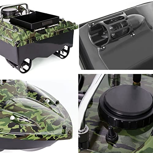 Amorceur télécommandé 500M Bateau d'appât sans fil Double Moteurs avec Sac à Main (Camouflage) – vue 6