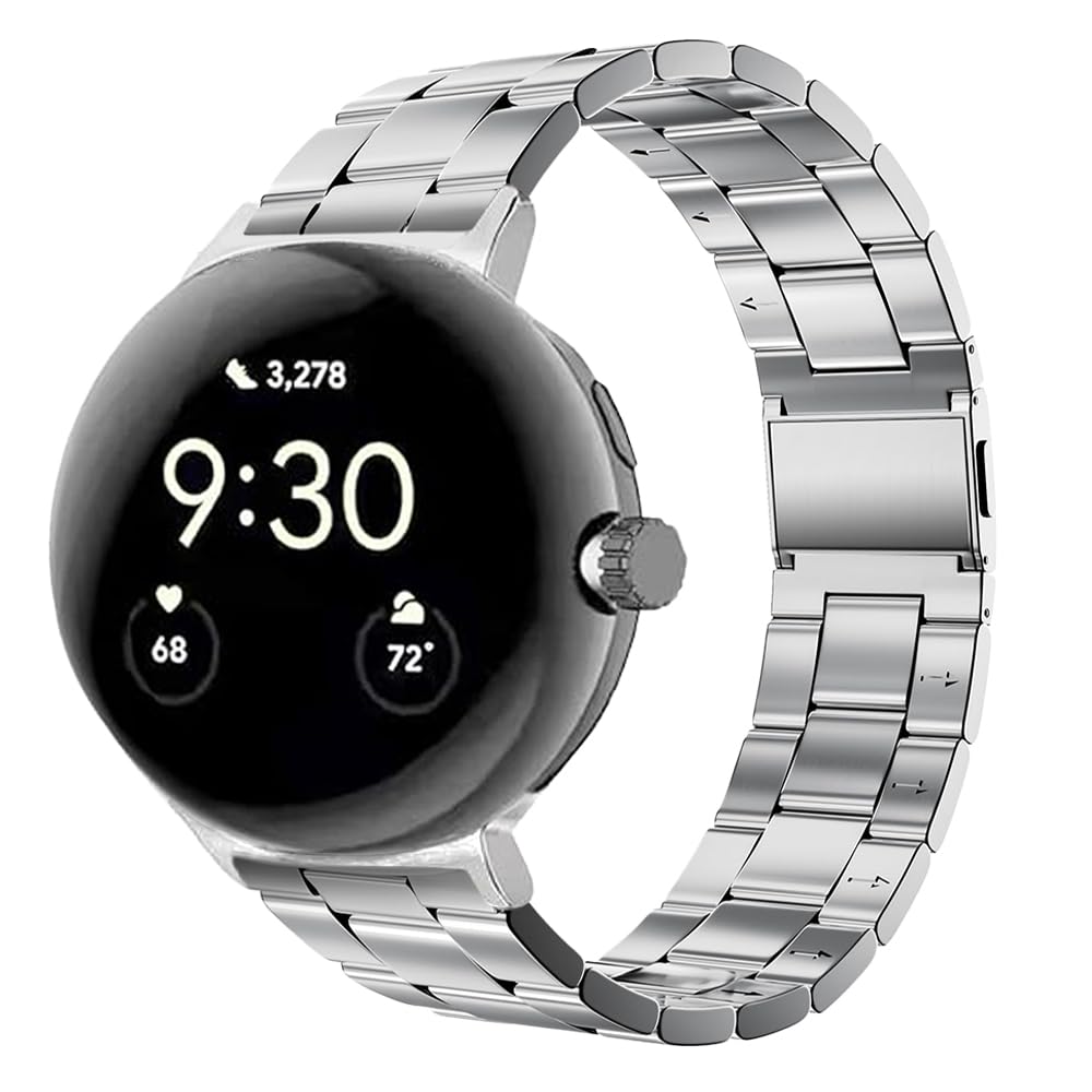 Aucun outil nécessaire, bracelet magnétique en titane compatible avec Pixel Watch 3 45 mm, bracelet de rechange en métal de titane compatible avec Pixel Watch 3 45 mm pour homme, pixel watch 4