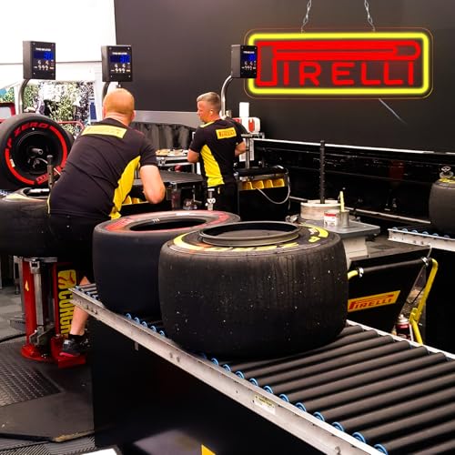 Image of WonderfulLife Pire lli Neon Sign for Tire Shop or Garage Decor,Led Signs for Bar Man Cave Wall Decor,Bright Light of Automotive Supplies Store Display,5V USB Powered Easy Hanging.