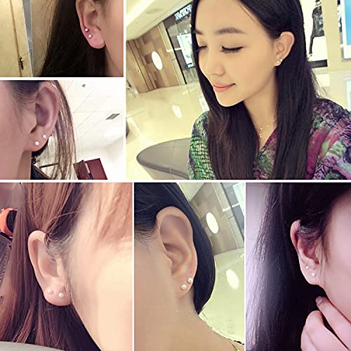 Zeayebsr 5 paia Orecchini di Perle da Donna in