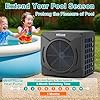 MICOE 17,000 BTU Energy-Efficient Electric Pool Heater for Above Ground Pools up to 5,000 Gallons, Ultra-Quiet 50 dB, 110–120V, Easy Install Kit Included