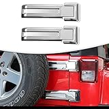 SQQP Tailgate Hinge Cover,Spare Tire Rear Door Bracket Trim Cover Fit for 2007-2018 Jeep Wrangler JK & Unlimited(Chrome)