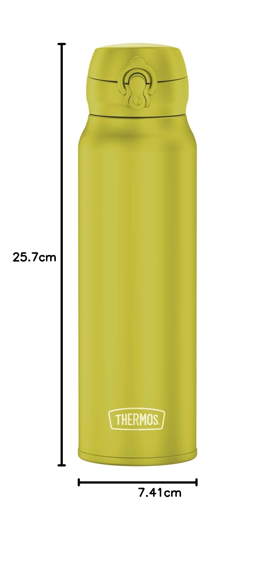 THERMOS ULTRALIGHT BOTTLE 0,75 l, błyszczący zielony mat, termos ze stali nierdzewnej, 10 gorących/zimnych 20 h, absolutnie szczelny, do wody, herbaty, napojów niegazowanych
