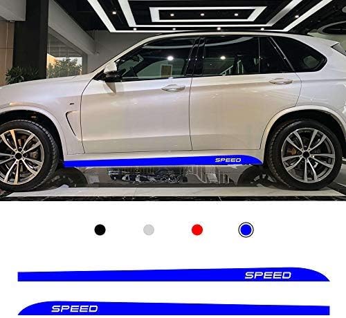 carado Racing Body Side Stripe Skirt Roof Hood Decal Sticker for BMW 1 2 3 4 5 6 7 Series X1 X3 X4 X5 M Sport Vinyl Sport Badge Car Styling Accessories Blue 1 Pair