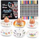 Un large choix de couleurs: le coffret comprend 24 feutres de couleurs différentes, vous offrant de nombreuses possibilités pour dessiner, peindre, gribouiller ou créer des motifs captivants sur nos coquetiers en céramique blanche. Exprimez votre créativité grâce à une palette de couleurs variée et égayez votre table de petit-déjeuner !