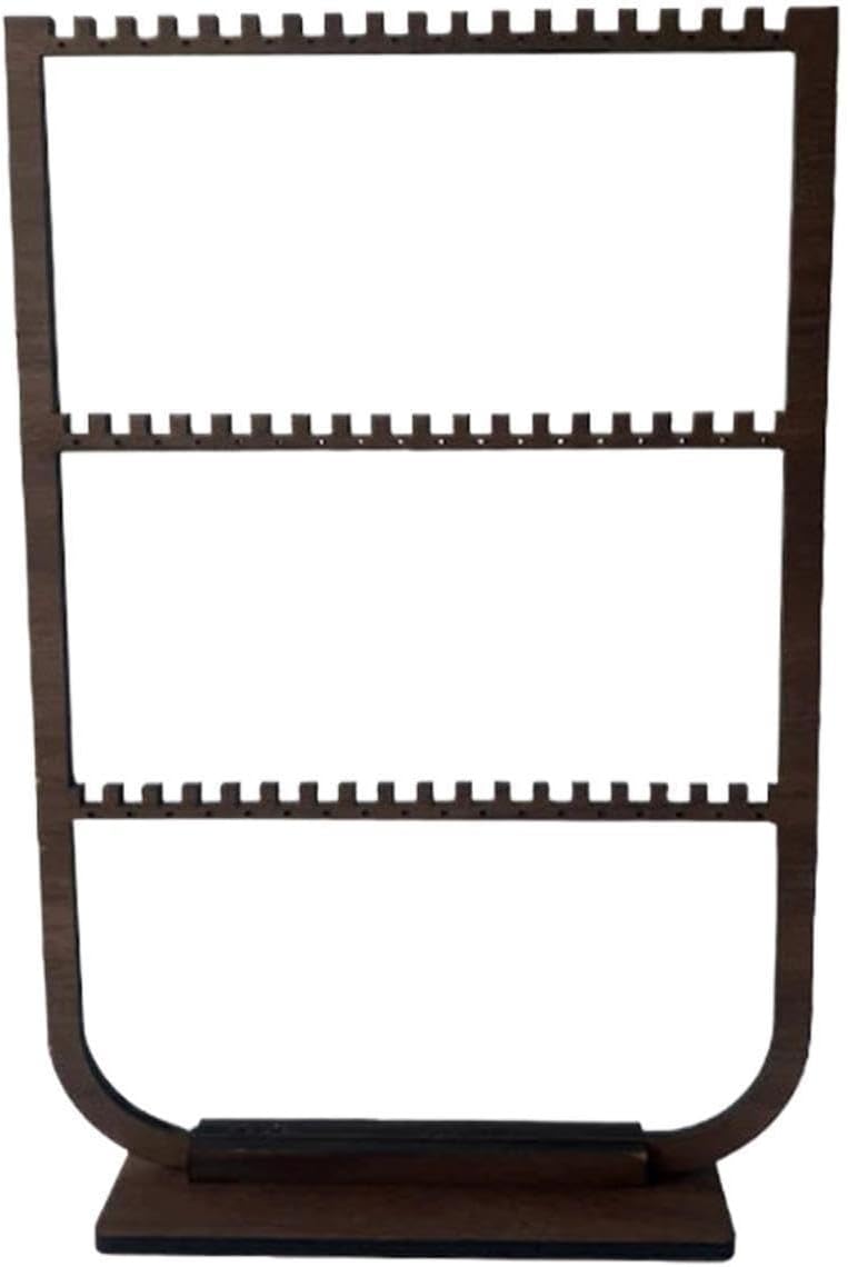 Aesthetic Wooden Earring Display Stand with Detachable Base