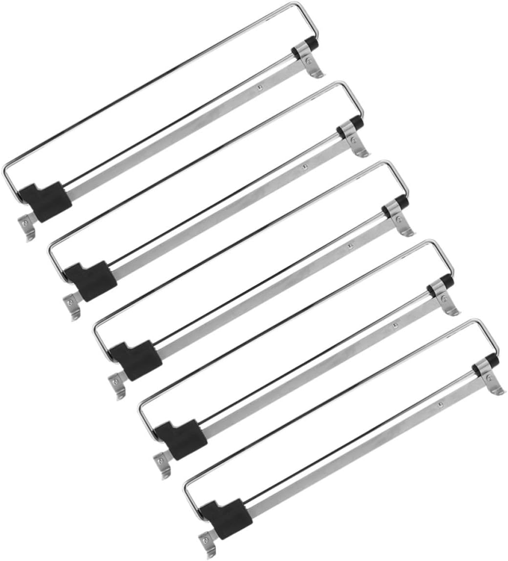Abaodam 5pcs Heavy Duty Telescopic Closet Rods Adjustable Retractable Hanging Rods for Wardrobe and Laundry Entrance Sturdy Iron and Plastic Clothes Bars Closet Accessories
