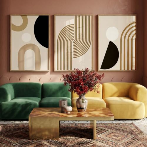 Image of kotart Aesthetic Boho Art Home Decoration Painting | Paintings With Frame For Living Room Bed Room Hotel Wall Decor Digital Reprint Set of 3