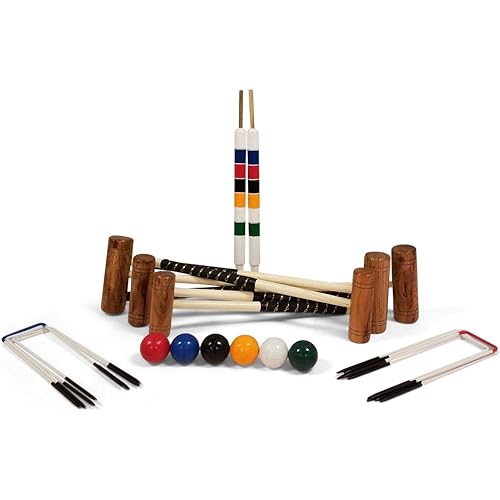 Uber Games Family Croquet Set (6 Player, Nine Wicket)