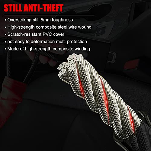 Pibkay Steering Wheel Lock, Car Anti Theft Steering Wheel Lock, Car Immobilizer Anti Theft With 3 Keys For Car Security Fit Most Vehicles Truck Suv Golf Cart(Red) #TOP4