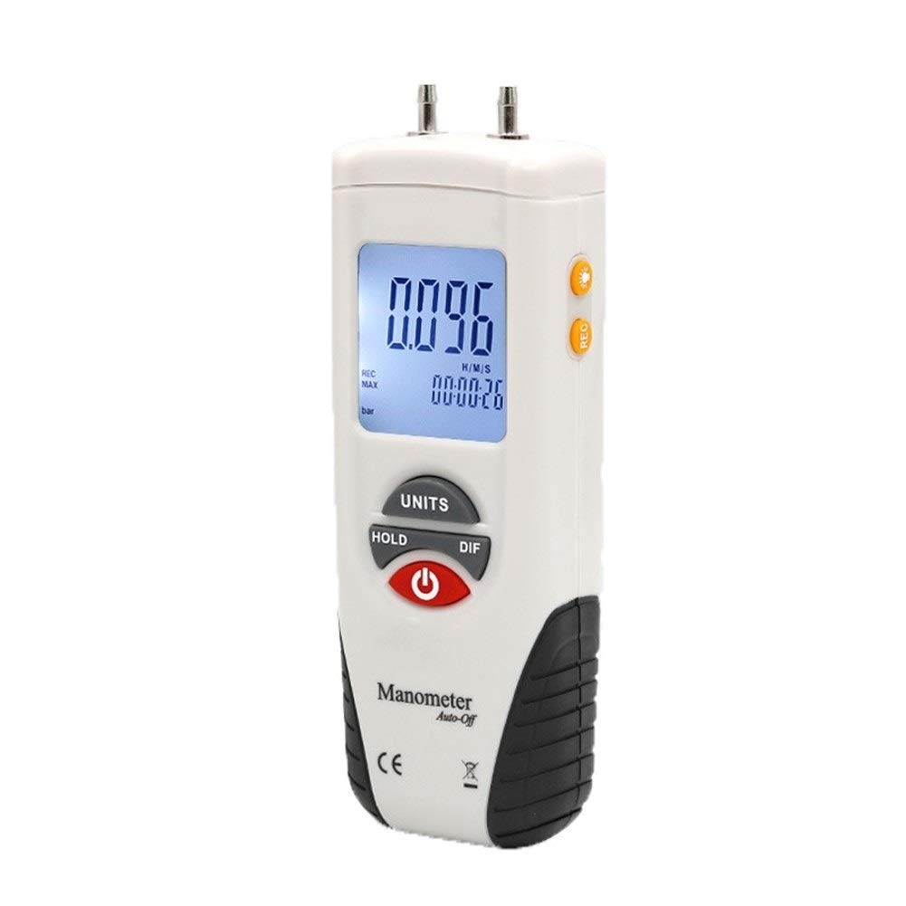 Manómetro Digital Medidor de presión de Aire Medidores de presión Kit de manómetro diferencial Datos de retención 517kpa