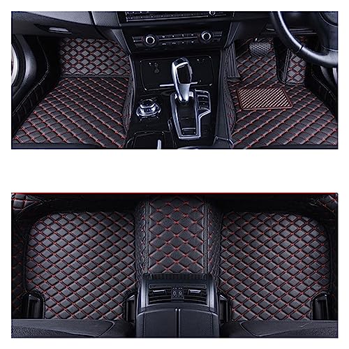 Tapis de sol voiture caoutchouc RHD noir et rouge pour Ranger T6 T7 T8