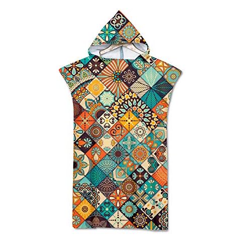 Fansu Adulto Unisex Bata Poncho de Toalla con Capucha Cover