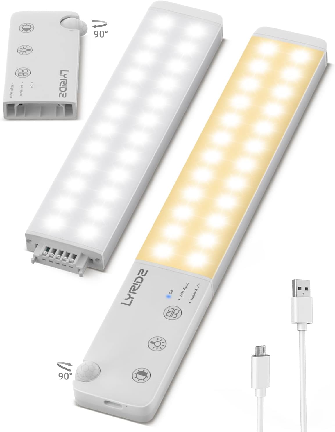 Lyridz Motion Sensor Light, LED Under Cupboard Light(180LM), Stickon Anywhere Dimmable