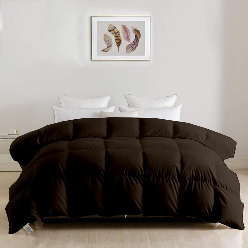 Image of ARLinen AC Comforter Quilt Blanket for All Season ac Blanket for Summer Super Soft Fluffy Comforter, 300 GSM (60 inch X 90 inch Inches /152Cm X 228Cm) - Single Bed Comforter|Chocolate| TC - 400