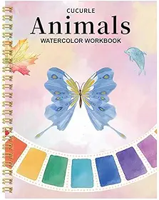 Livro de exercícios em aquarela para iniciantes, livro de colorir com água floral, fácil de pintar, lindo livro de trabalho em aquarela, presente para iniciantes (borboleta)