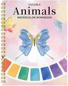 Livro de exercícios em aquarela para iniciantes, livro de colorir com água floral, fácil de pintar, lindo livro de trabalho em aquarela, presente para iniciantes (borboleta)