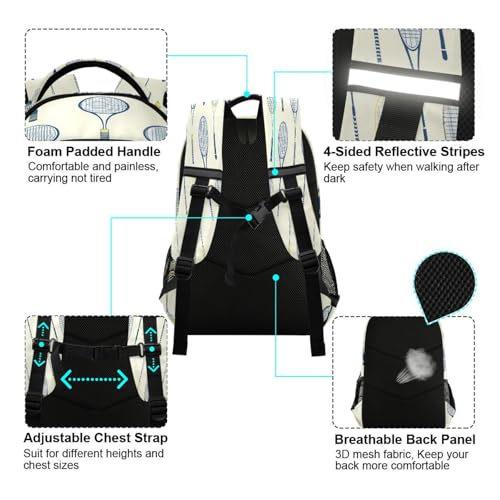 Mochila para libros que transporta tu raqueta de bádminton 4
