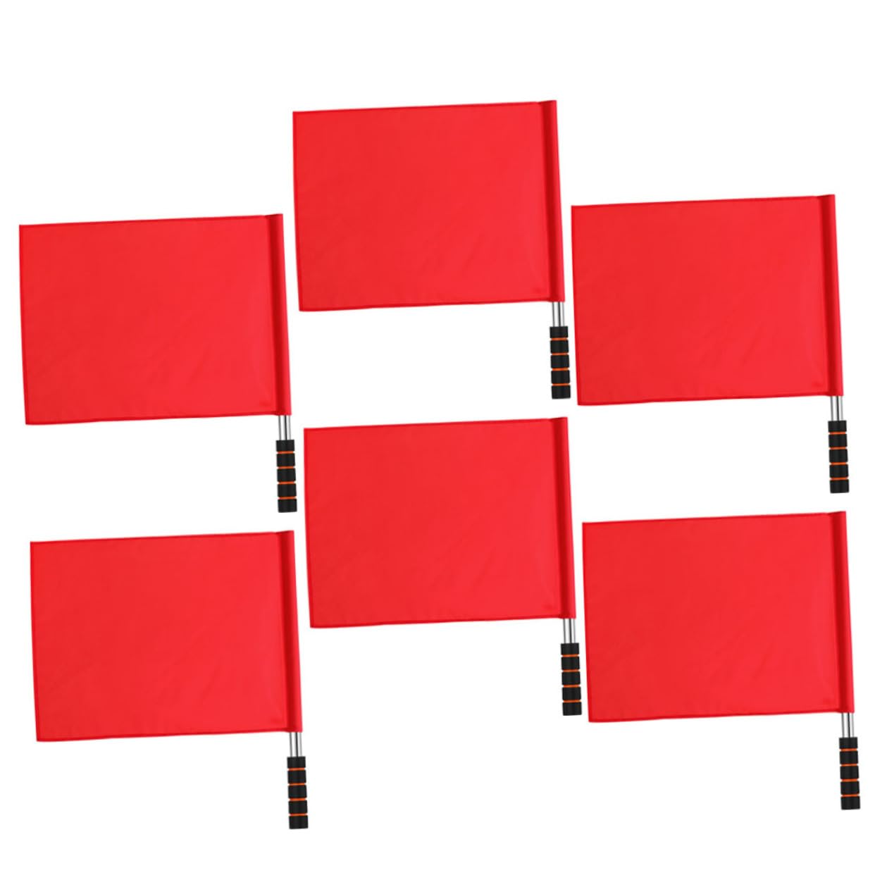 ifundom 4 Sätze Schiedsrichterfahne Sport Flaggen Gelb Signalfahnen Fußball-straffahne Professionelle Schiedsrichter -linienfahnen Flag-football-ausrüstung Polyester Rot 6 Stück * 4