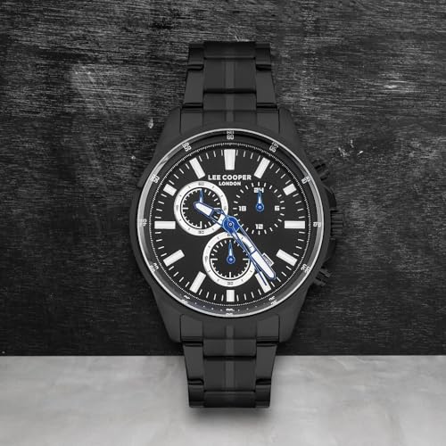 Image of Lee Cooper Chronograph Black Round Dial Men's Watch - LC07277.690