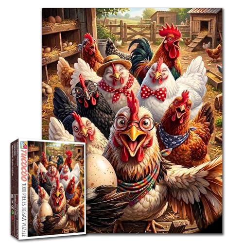 Tucocoo 1000-Piece Chicken Coop Jigsaw Puzzle