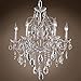 Heritage Design 6 Lt 24" Chrome Chandelier w/Clear Swarovski Crystal & Led Bulb