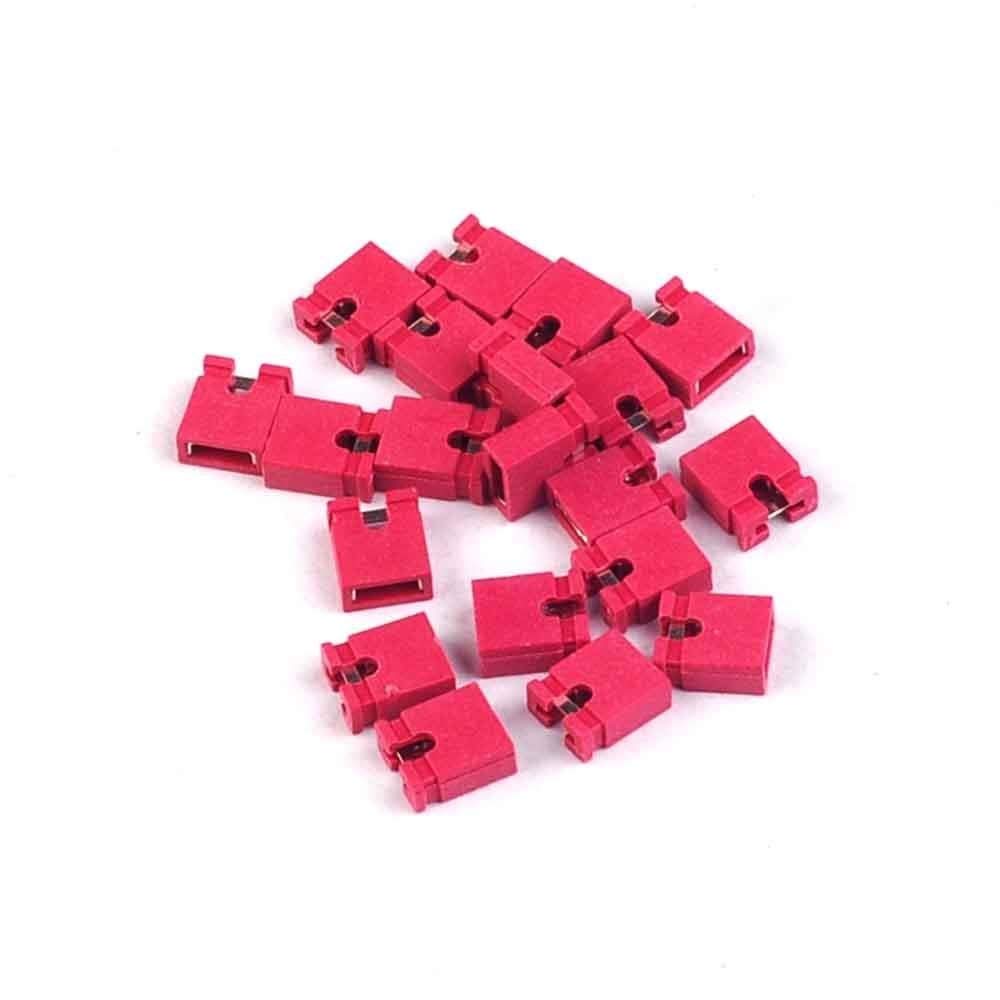 AS RETAILS 2.54 mm Universal Circuit Board Shunts Short Jumper Cap (Red) - 50 Pieces