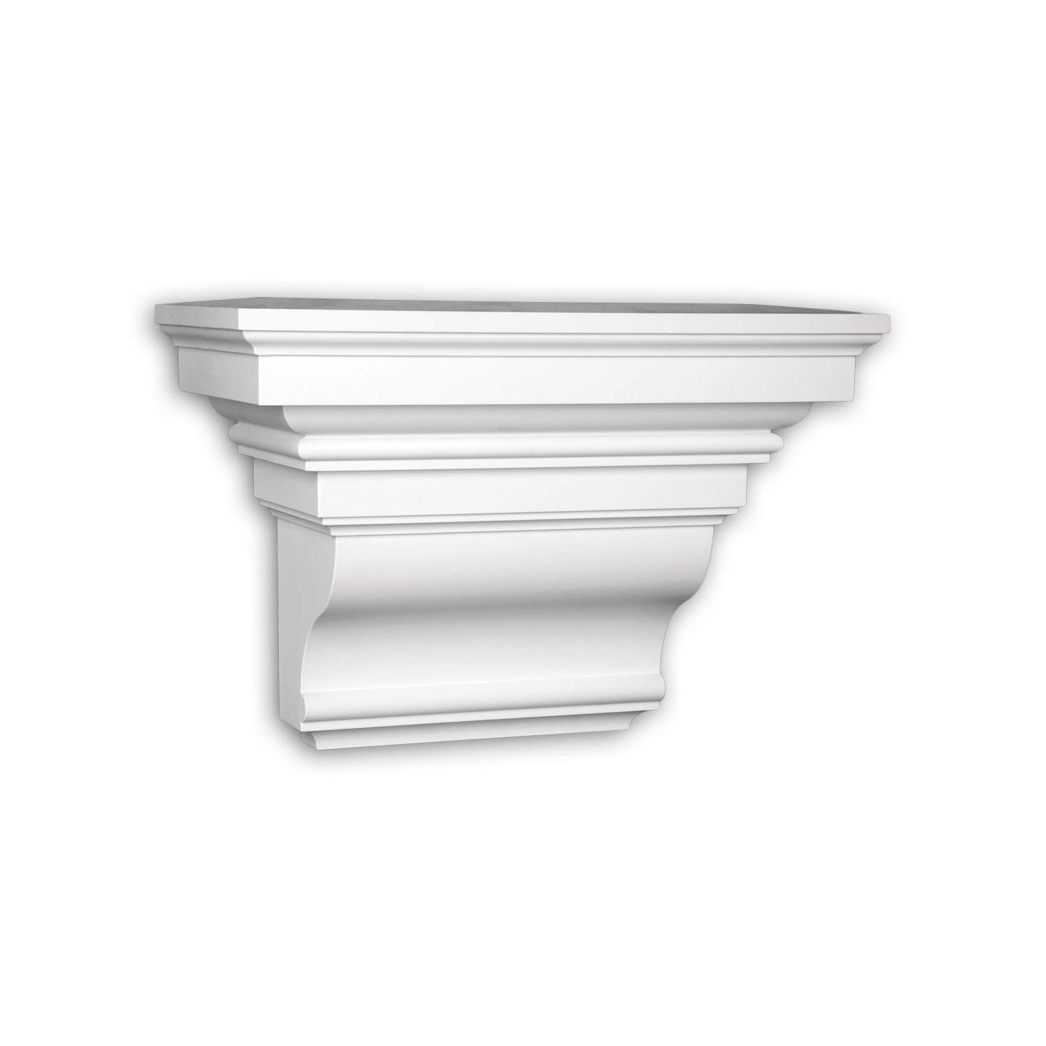 Console 483201 Profhome : moulure extérieure blanche style ionique pour façade