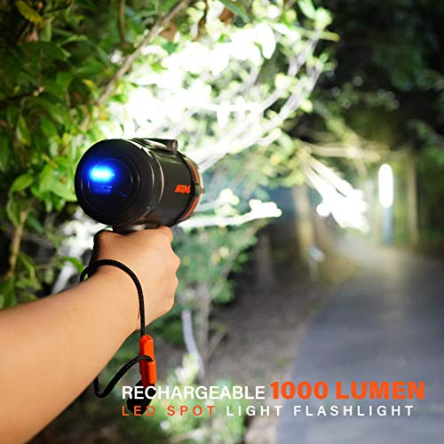 image for GOODSMANN Spotlight LED Rechargeable 1000 Lumen 12V Waterproof Flashli