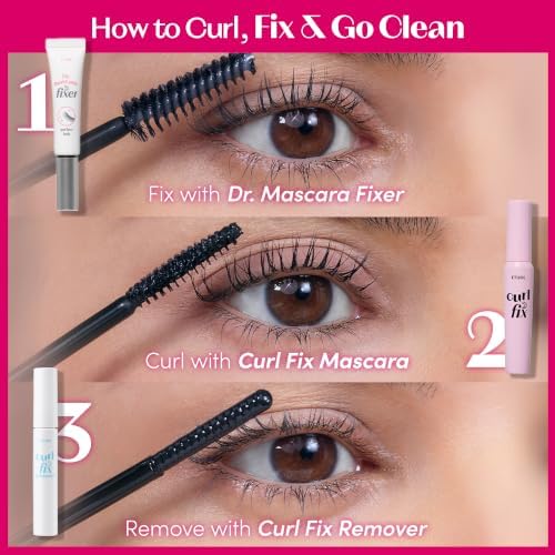 ETUDE Dr. Mascara Fixer For Perfect Lash, clear mascara primer, Korean Mascara Fixer All-Day Curl Hold, Volumizing, Smudge-Proof, Korean Makeup, Beauty, Transparent (0.203 Fl Oz) - 3