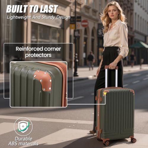 Image of KUNEL Luggage Sets 5 Piece, Hardshell Expandable Suitcase, 20 /24 /28inch