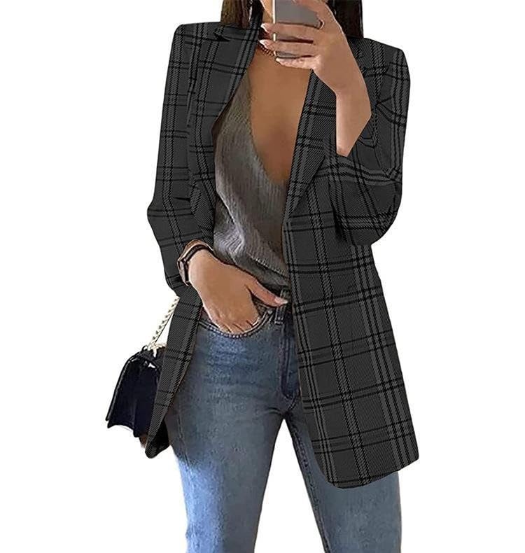 Blazers for Women 2025 Oversized Blazer Coat Casual Long Sleeve Blazer Dressy Jackets for Work Professional Clothes2