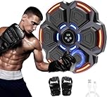 Máquina de Boxe Musical Adulto - snawowo 9 Modos de 9 Velocidades Boxe Musical com Luvas - Boxeador de Parede Musical com Bluetooth e Contagem Inteligente